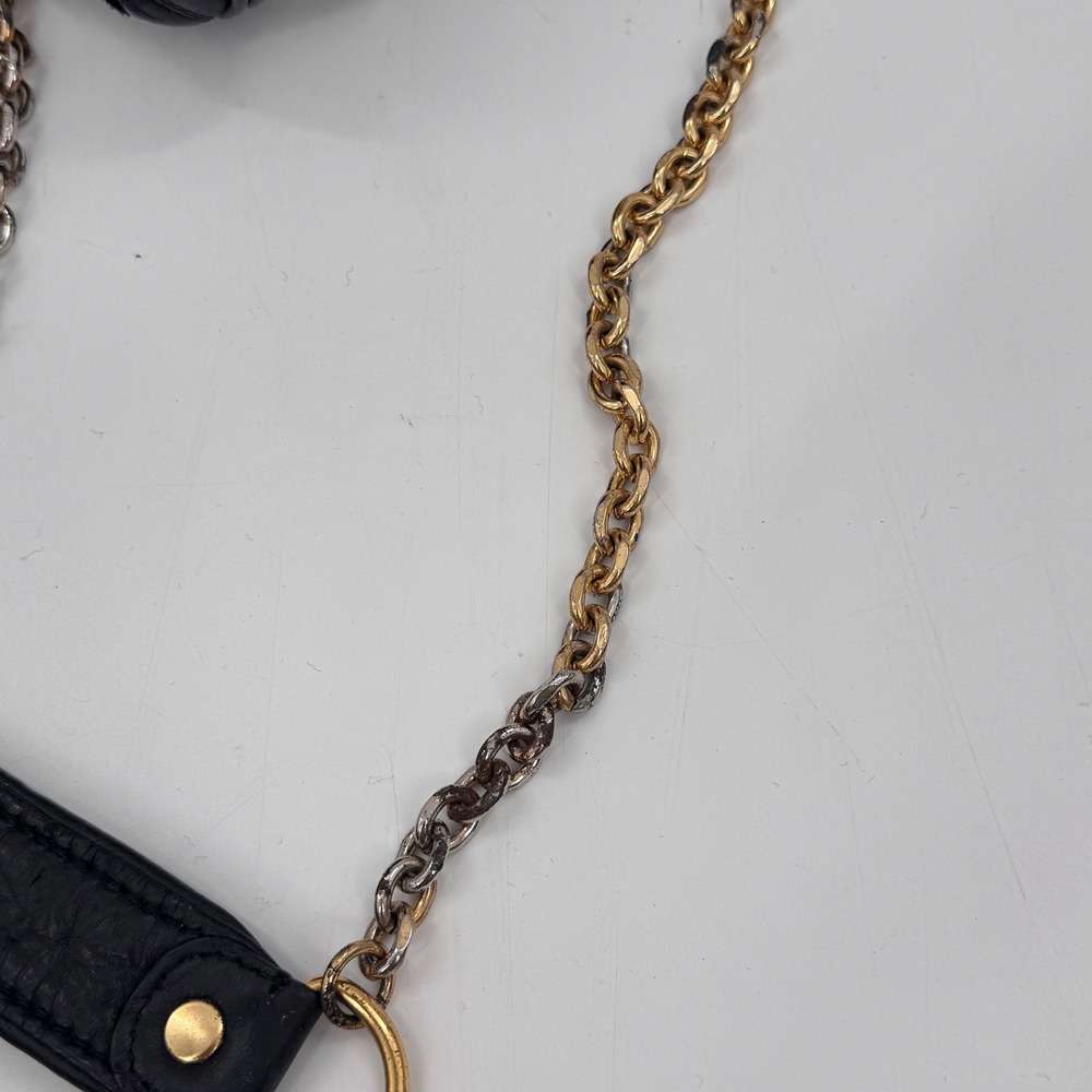 Juicy Couture Black Leather Quilted Chain Shoulder Bag - Picture 10 of 10